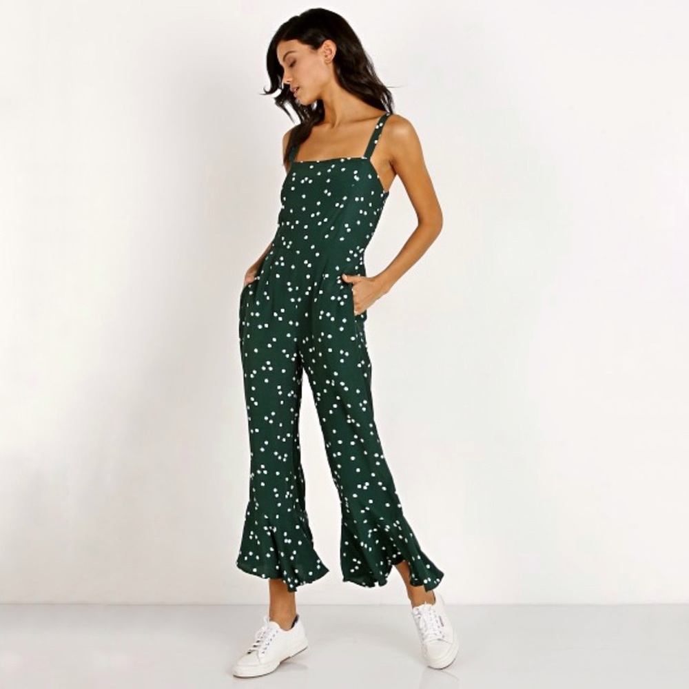 Faithfull the Brand
Lea Jumpsuit Linnea Green Dot Print size 8